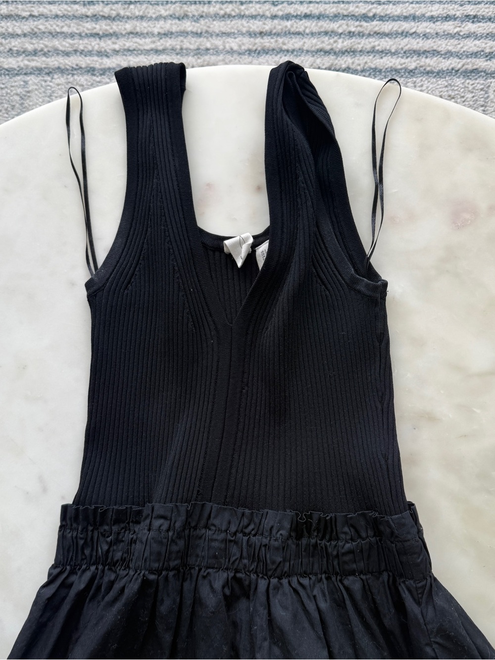 Joie Black Ribbed Tank Dress